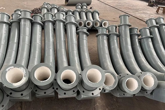 背包陶瓷贴片耐磨弯头是什么样子的？