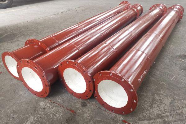 冷渣机负压吸尘管内衬陶瓷贴片